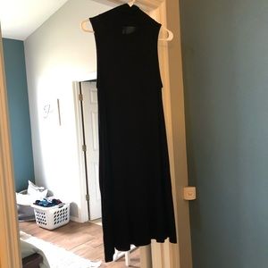 Black turtle neck dress
